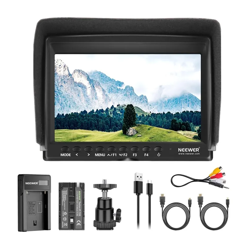 NEEWER F100 Field Monitor + USB Charger + Battery Kit